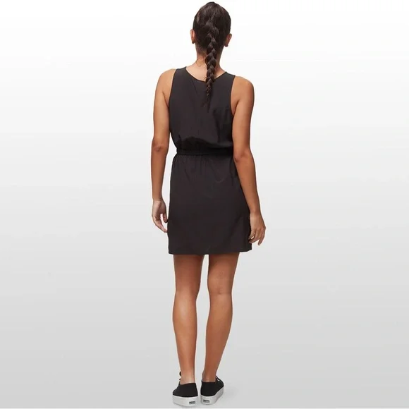 EUC [Patagonia] Fleetwith Belted Sleeveless Tank Pocketed Dress Black Women’s XL - Picture 6 of 14